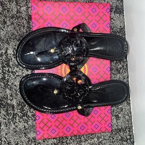 Black Pantent Tory Burch Sandals
